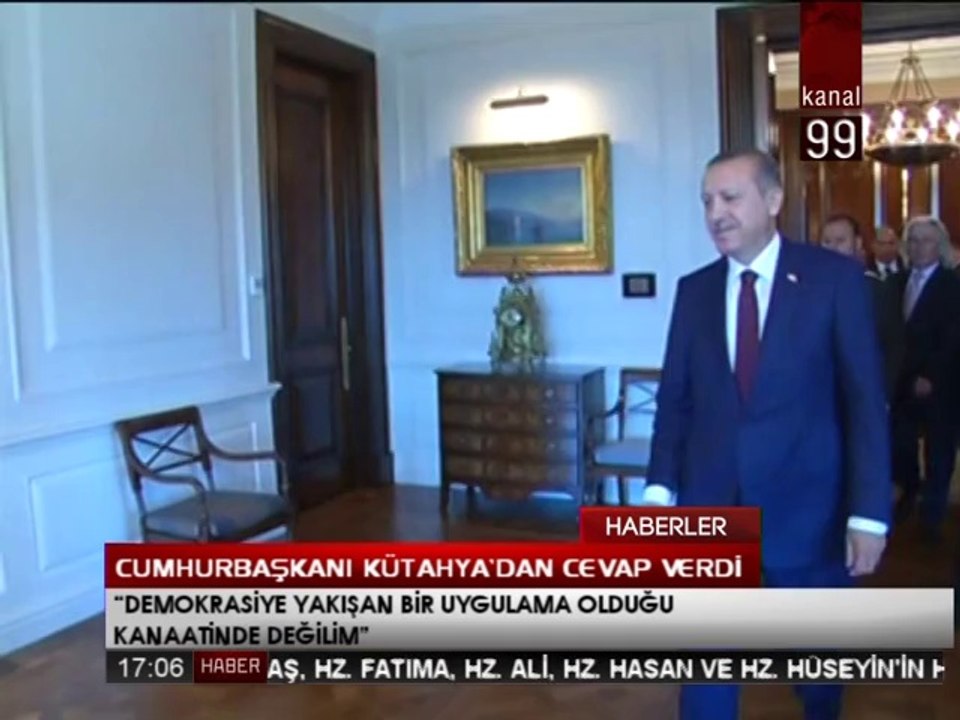 CUMHURBAŞKANI KÜTAHYA'DAN CEVAP VERDİ