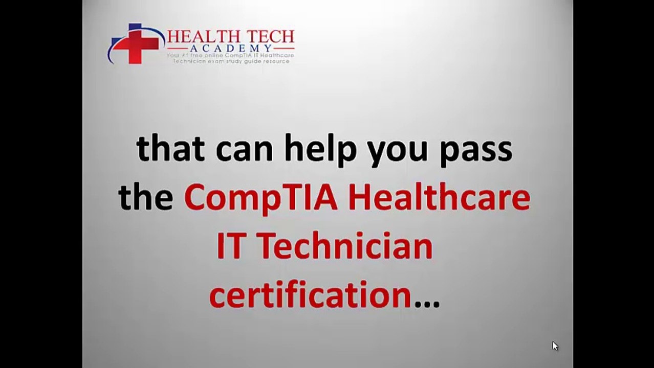 CompTIA Healthcare IT Technician Exam Training
