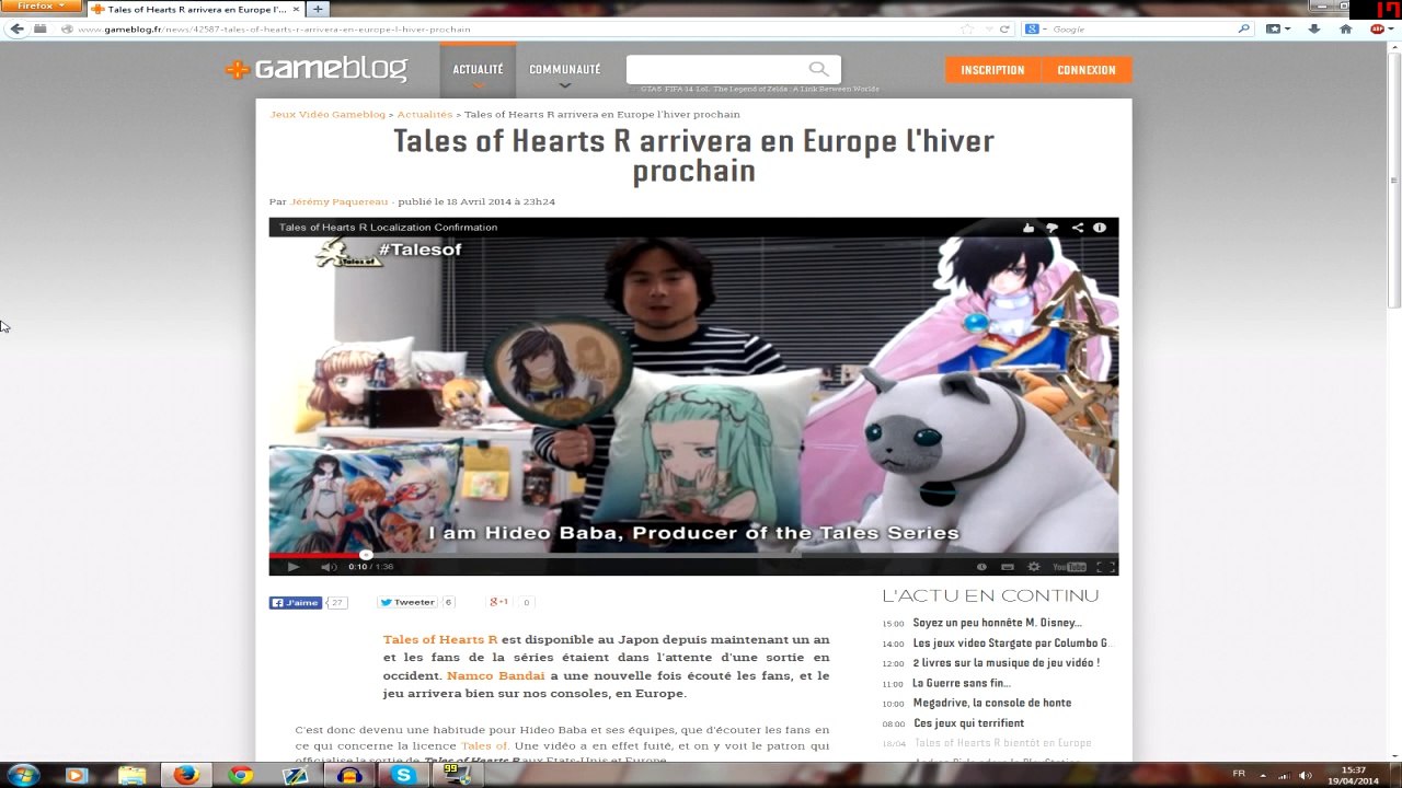 Tales of Hearts R en Europe ?