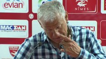 Conférence de presse Nîmes Olympique - FC Istres (1-0) : René MARSIGLIA (NIMES) - Frédéric ARPINON (FCIOP) - 2013/2014