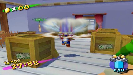 Super Mario Sunshine - Place Delfino - Soleil 11 : Challenge des caisses