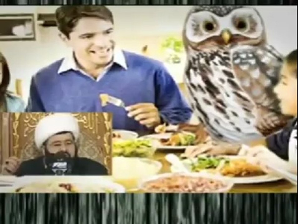 البوم كان طائر اجتماعي يتواجد مع الناس في بيوتهم ،، ويأكل على موائدهم !!! فلمّا قُتِل الحسين عليه السلام قرر لا يُجالس الناس وان يعيش في الخراب بعيداً عن الإنسان لأنهم قتلوا الامام عليه السلام !!!!!!