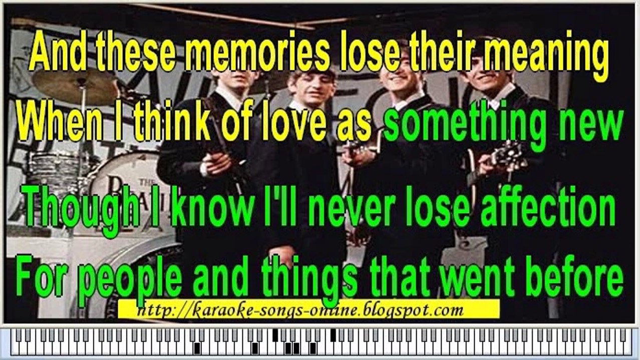 The Beatles-In my life instrumental karaoke version with lirycs on the screen