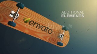 Bullet Time Skateboard with Logo - After Effects Template