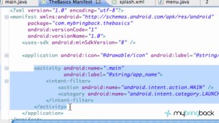 Learn Android Tutorial 1.7- Setting up our Splash Activity