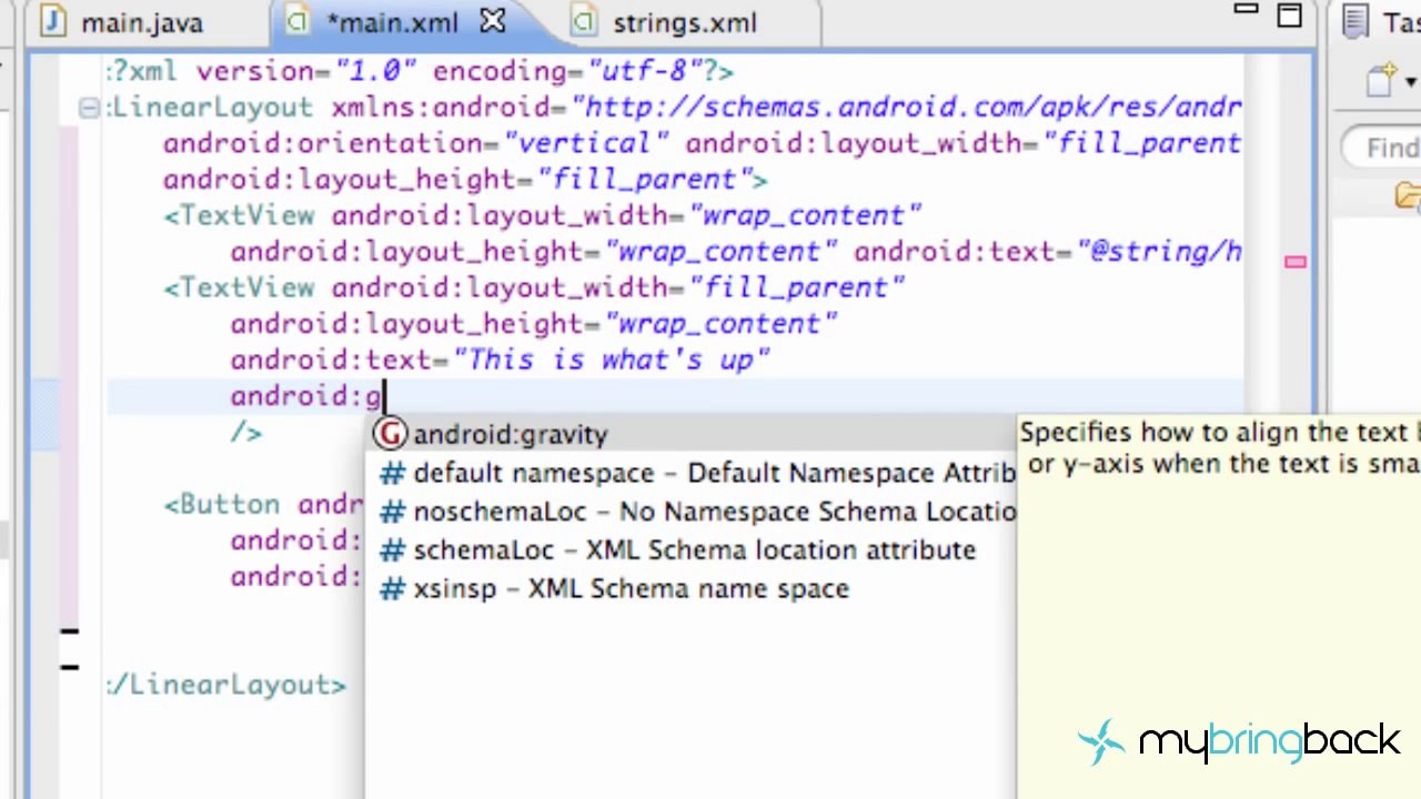 Learn Android Tutorial 1.4- XML programming & background image - video ...