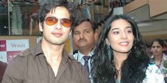 Amrita Rao and Shahid Kapoor at an NGO Syayamsiddh press conference in association