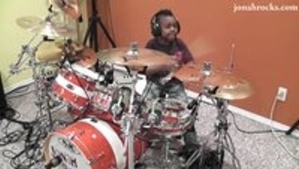 Seven year old kills Everlong drum cover