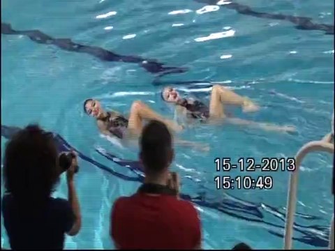 Synchronized swimming/Senior Tech.Duet(Mısra&Defne)/Marmara University Synchro Club/2013 December