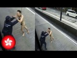 Hong Kong policewoman subdues streaker