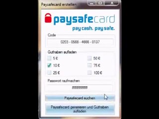 Paysafecard Generator Code Install April 2014