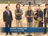 Ex-otage Didier François à Villacoublay: 