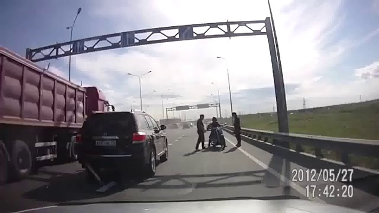 Motorcyclist Crash on Highway