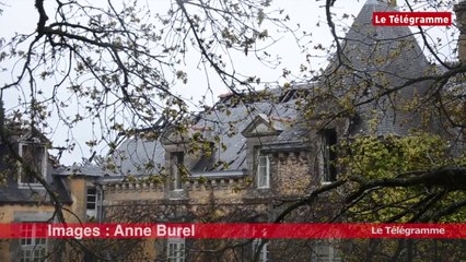 Langueux. Le château de Saint-Ilan au lendemain de l'incendie