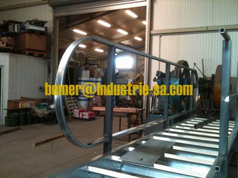 escalier galvanisé à crosse angle 38 degrés KIT