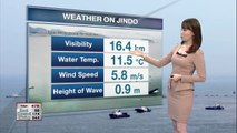 Mild weather conditions forecast on Jindo for Monday