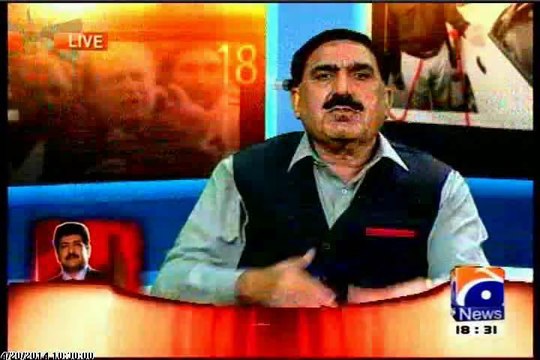 Part-2 GEO Capital talk special show attack on Hamid Mir with MQM Haider Abbas Rizvi (20 April 2014)