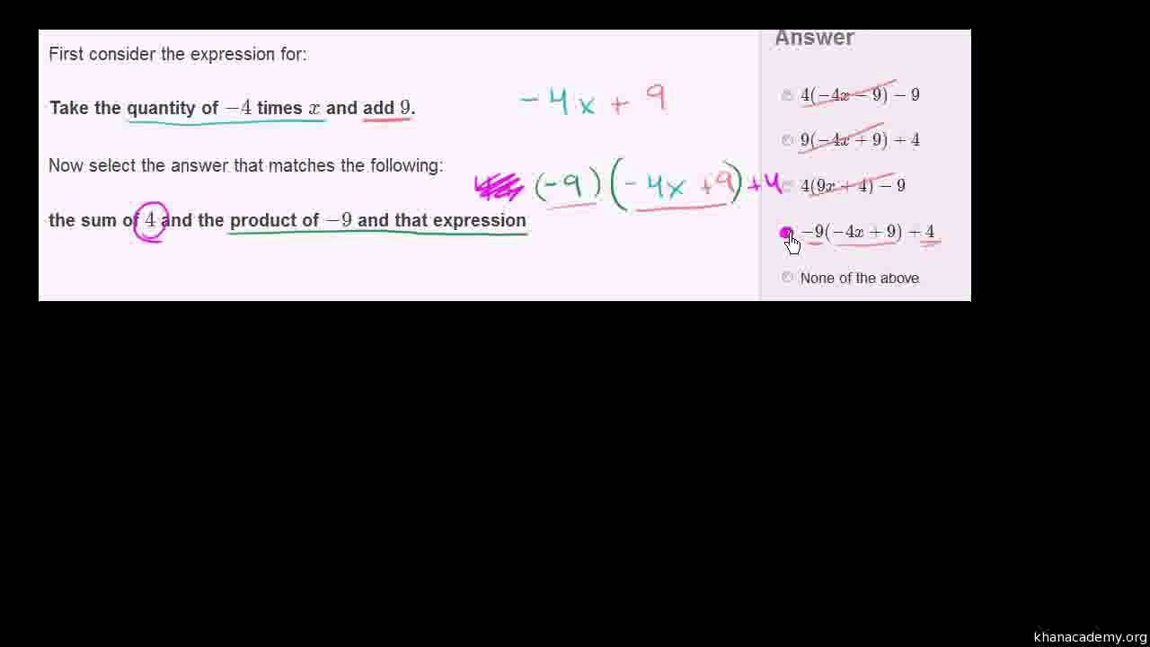 14-Writing expressions 2 exercise example-Urdu-Aleem