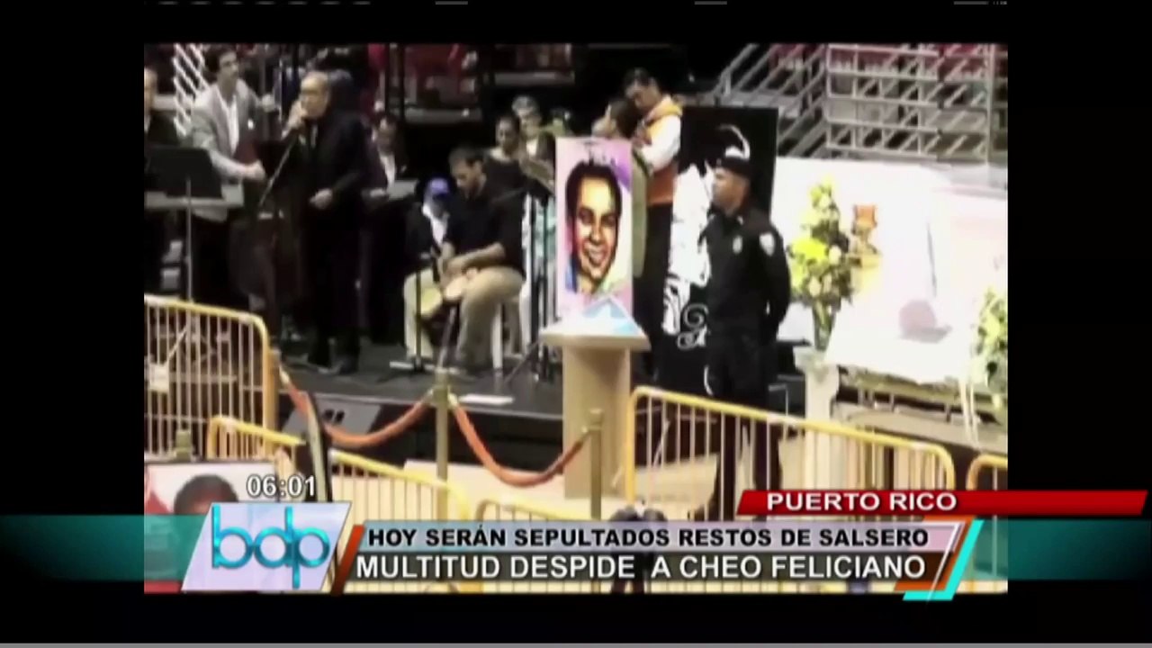 Restos de Cheo Feliciano serán sepultados esta tarde en Puerto Rico