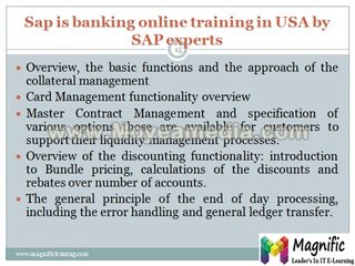 sap is banking online training in usa by SAP experts