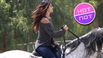 Selena Gomez WITHOUT MAKE UP Horseback Ride - Hot Or Not?