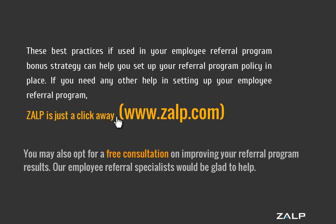 Best Practices Employee Referral Program Bonus Strategy: Zalp