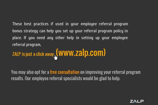 Best Practices Employee Referral Program Bonus Strategy: Zalp