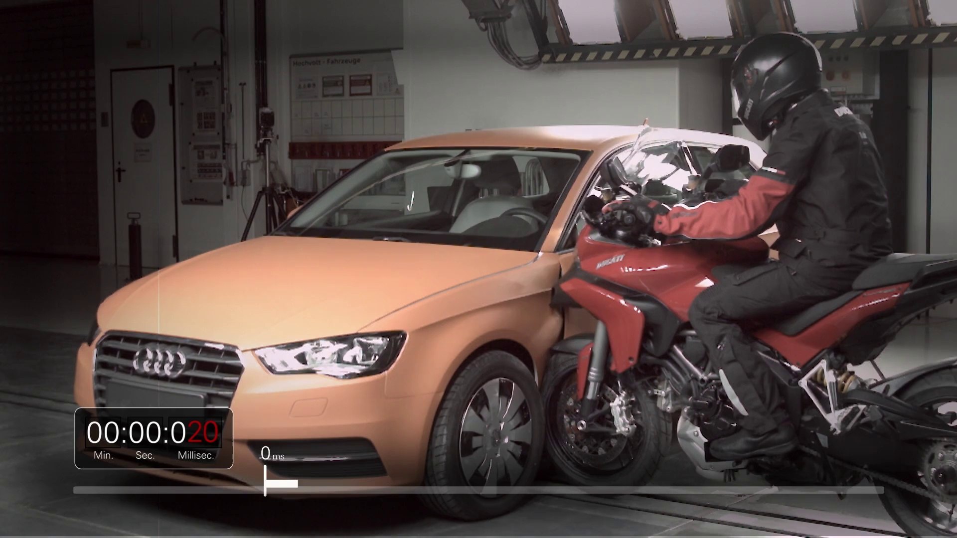 Le crash test moto de Ducati - Vidéo Dailymotion