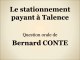 Le Stationnement payant à Talence - Question orale de Bernard Conte
