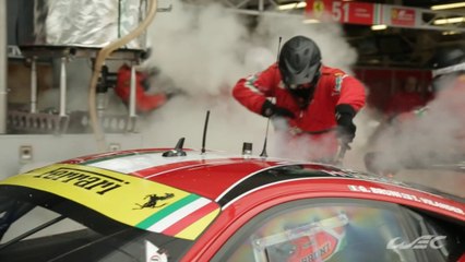 Ferrari fuel tank goes up in flames