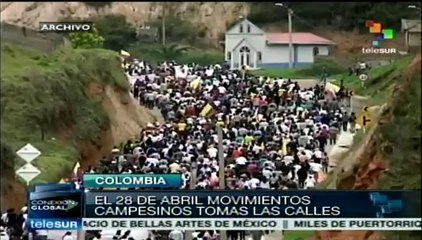 Confirman campesinos colombianos Paro nacional para el 28 de abril