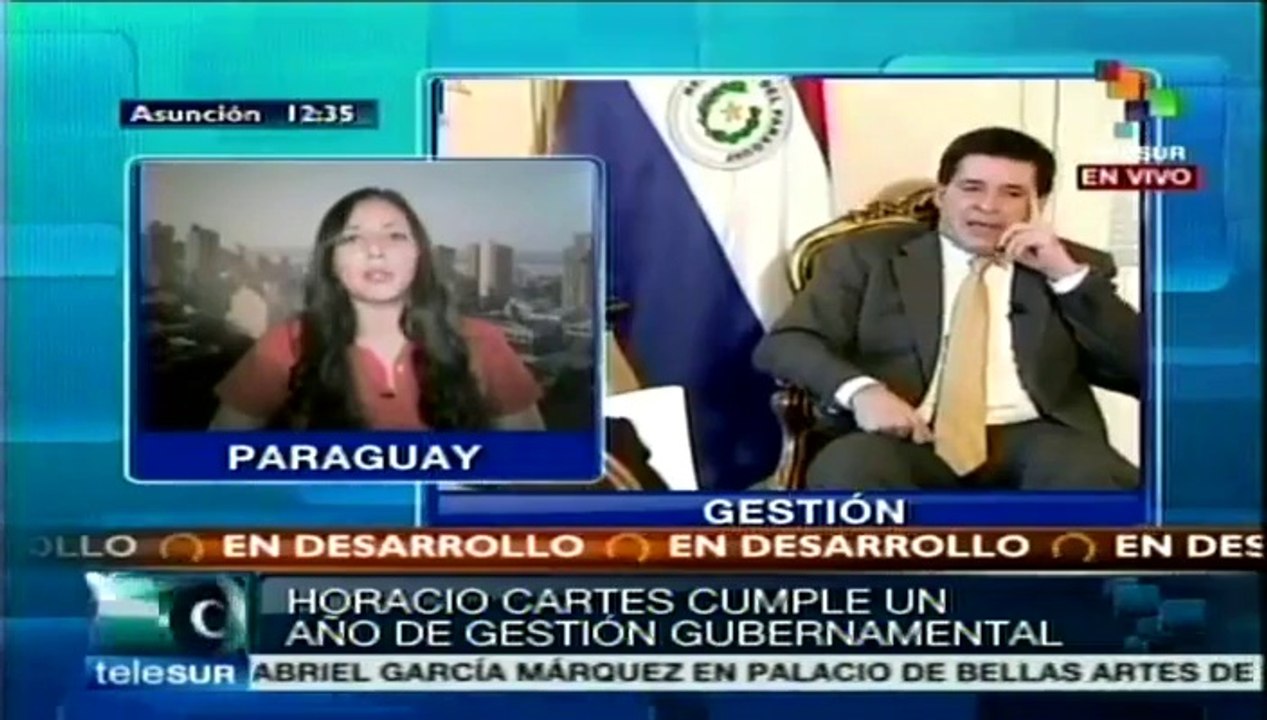 Paraguayos rechazan políticas del pdte. Cartes a un año en el cargo