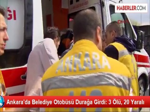 Başkent'teki Otobüs Kazası, Güvenlik Kamerasına Yansıdı