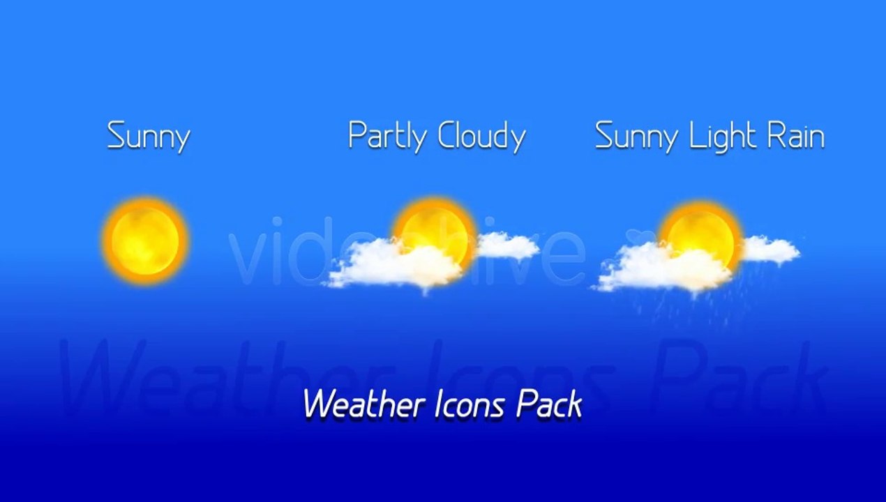Weather Icon Pack - After Effects Template