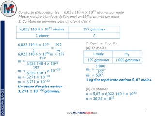 Exercice: Notation scientifique en chimie