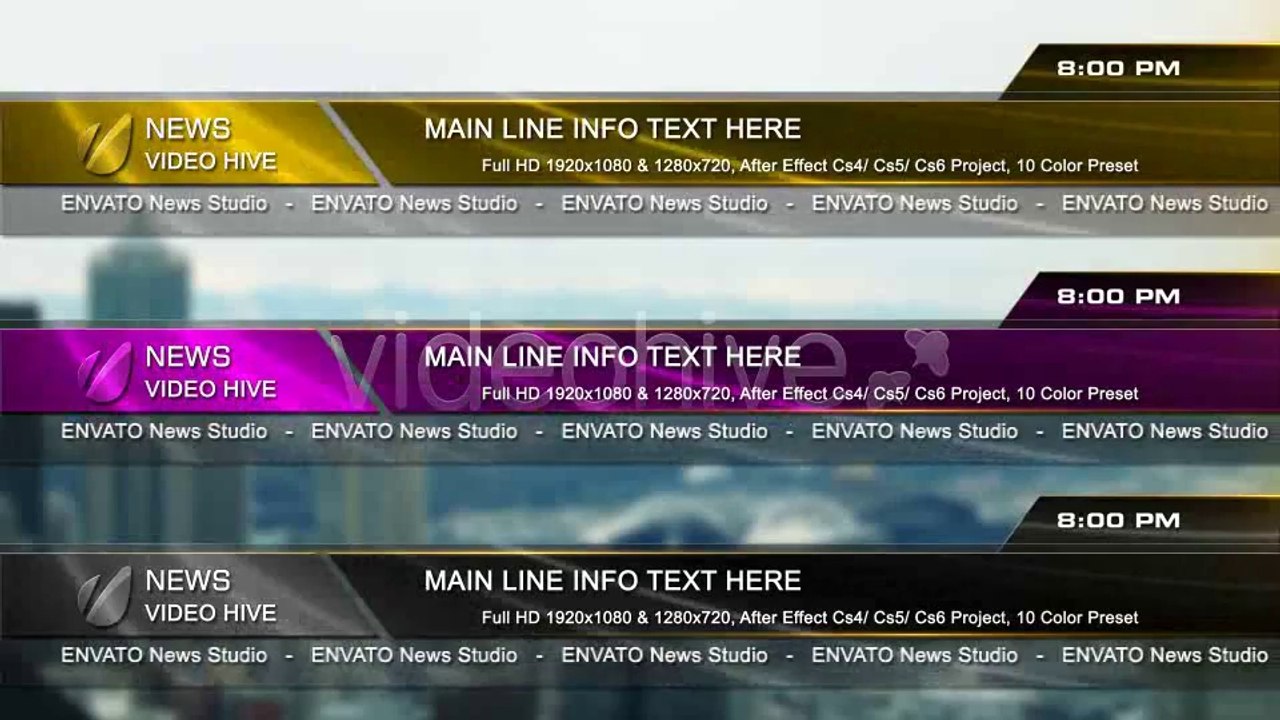 News Lower Third - After Effects Template