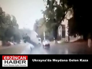 Ukraynada rögar kapağının neden olduğu kaza