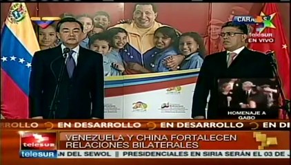 China reconoce y apoya esfuerzos del gob. venezolano por construir paz