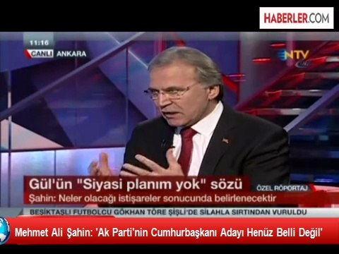 Mehmet Ali Şahin: 'Ak Parti'nin Cumhurbaşkanı Adayı Henüz Belli Değil'