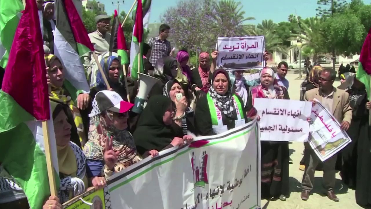 Rally calls for unity between Palestinian groups Fatah and Hamas