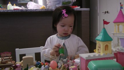 Girl And Sylvanian Families