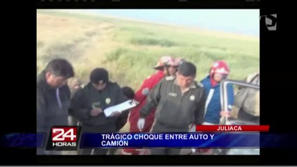 Juliaca: dos muertos y un herido dejó accidente en carretera por Semana Santa