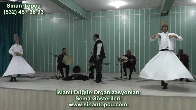 Manisa'nın Soma ilçesinde islami düğün organizasyonuna katılan sinan topçu ilahi grubu ve semazen ekibi manisa soma