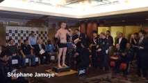 PESEE CHAMPIONNAT DU MONDE WBC DES POIDS COQS OSAKA (JAPON)