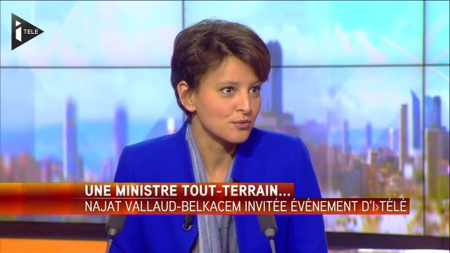 Najat Vallaud-Belkacem présente son nouveau ministère sur iTélé
