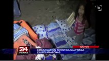 Iquitos: 20 tripulantes, entre niños y turistas, naufragaron en el Amazonas