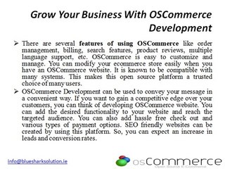 Grow Your Business With OSCommerce development: