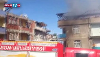 Trabzon'da korkutan yangın ( Sezai Uzay Mahallesi 22.04.2014)