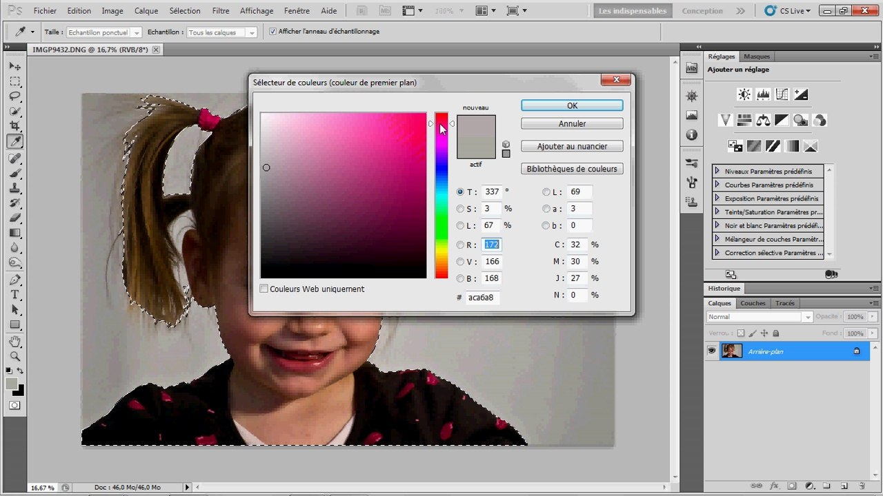 CS5 detourage de cheveux