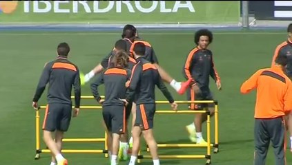 Bale se incorpora al grupo mejorado de su gripe, mientras Cristiano se entrena a tope